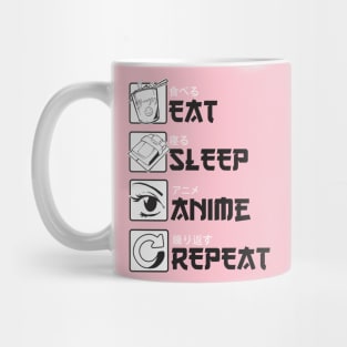 Eat Sleep Anime Repeat Mug